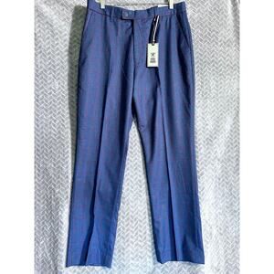 Stacy Adams Mens Navy Dress Pant Size 34 x 32 Casual Preppy Retro Fashion